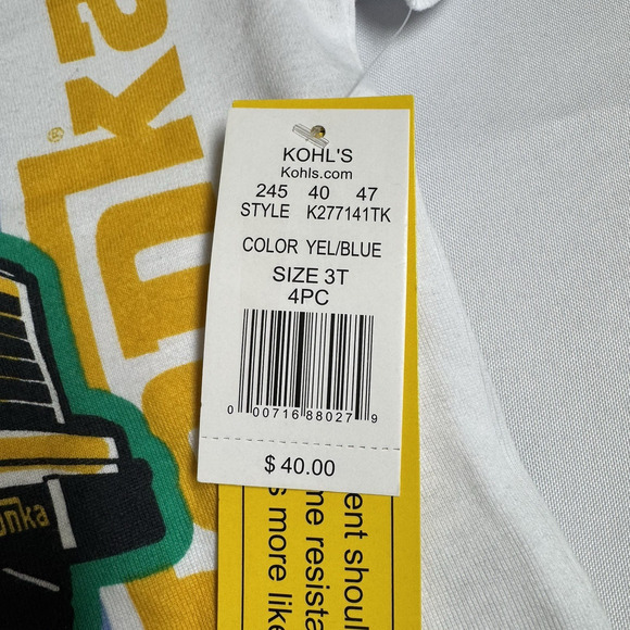 Tonka Construction Truck & Bulldozer 4 piece Pajama Set Toddler Boys Size 3T - Picture 7 of 7